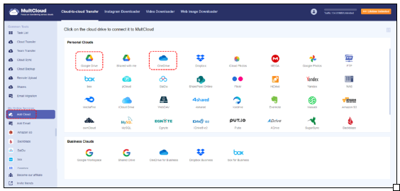How to Transfer Google Drive to OneDrive Using MultCloud 